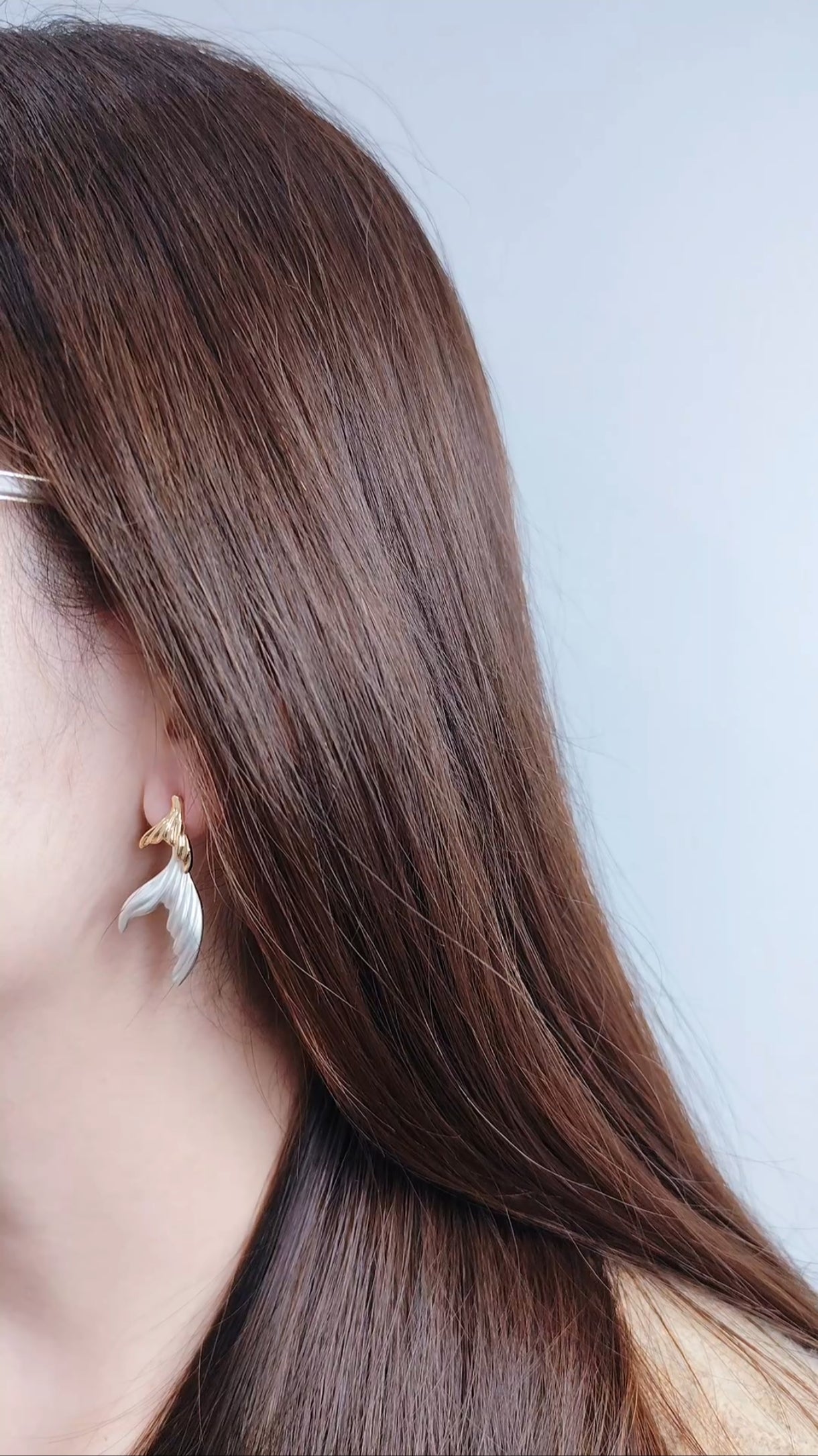 Mermaid's Tail Stud Earrings