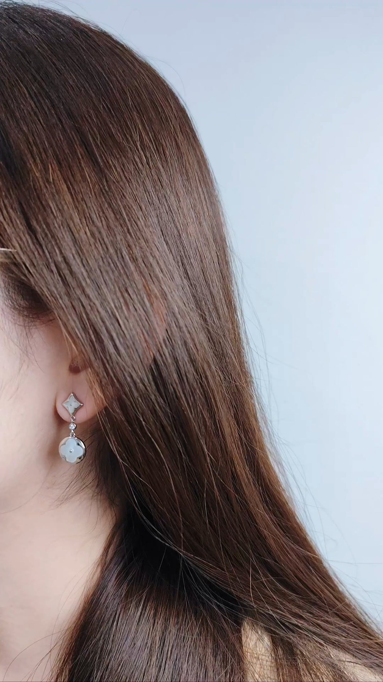 Silver Vera Charm Drop Earrings