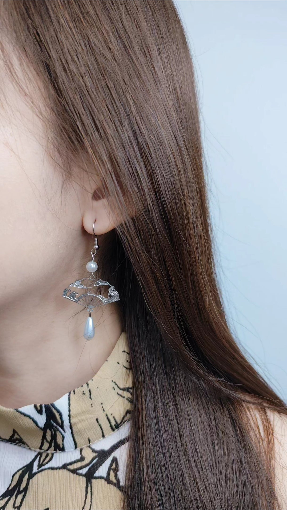 Lingling Blossom Fan Drop Earrings