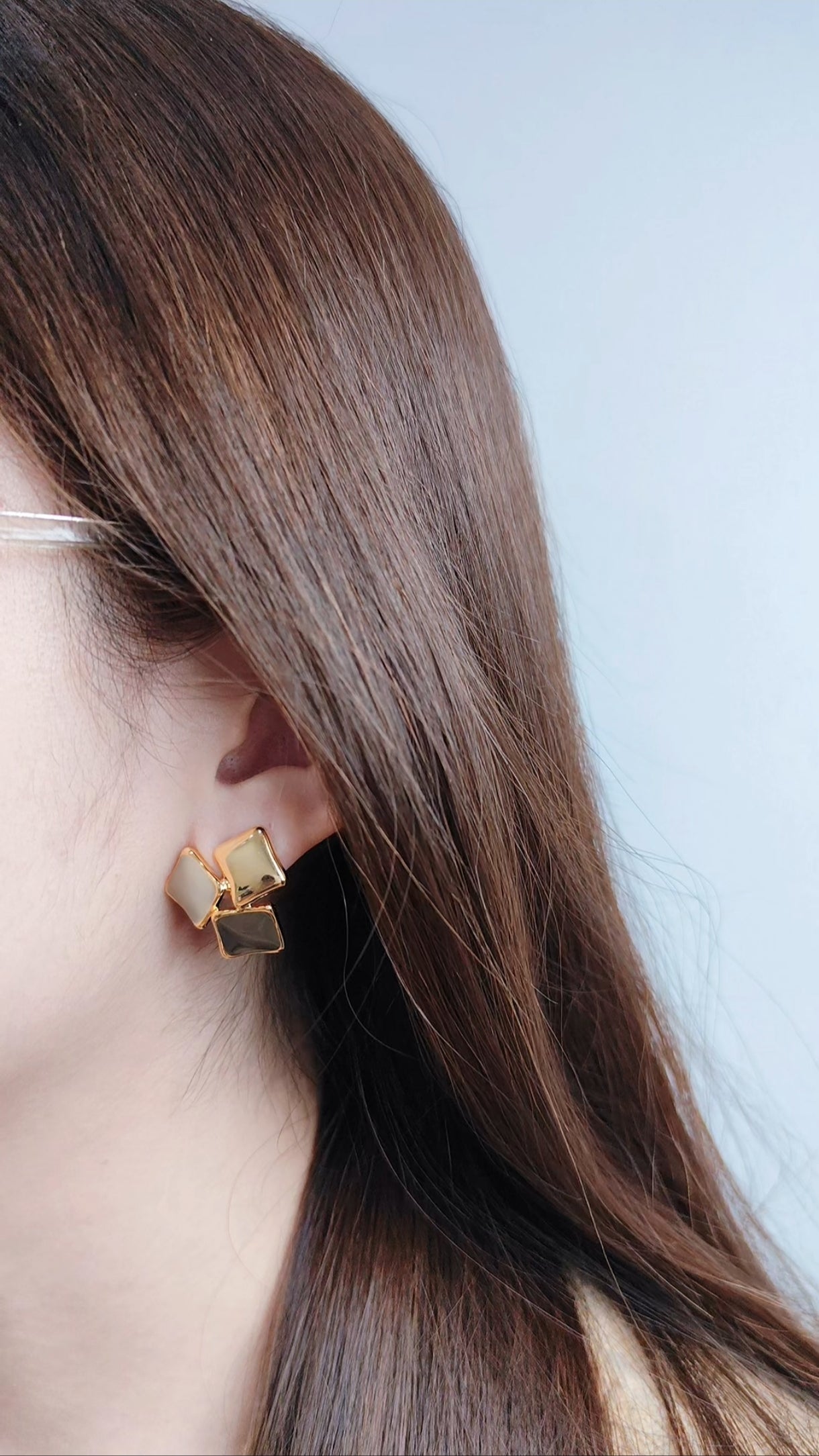 Zoe Stud Earrings - Vanilla Gold